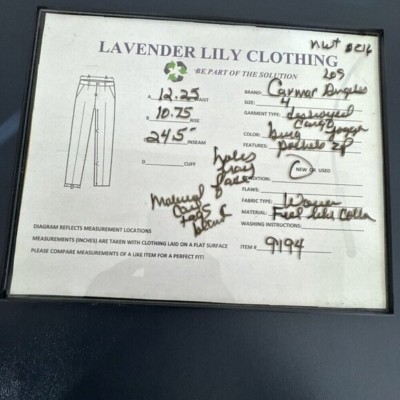 CARMAR Los Angeles Women's Waist 24..5" (4) Destroyed Cargo Jogger‎ Burgundy NWT - Picture 15 of 15